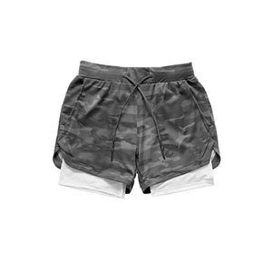 Mens 3 in 1 Workout Shorts - Quick dry with phone & towel holder - Buyingspot