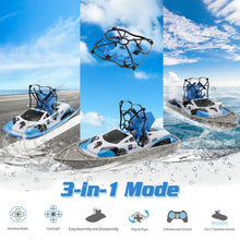 Load image into Gallery viewer, 2.4G Remote Control Triphibian Drone Quadcopter Boat Vehicle Toy - Buyingspot