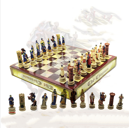 Leather Chess Board with Themed Chess Pieces - Buyingspot