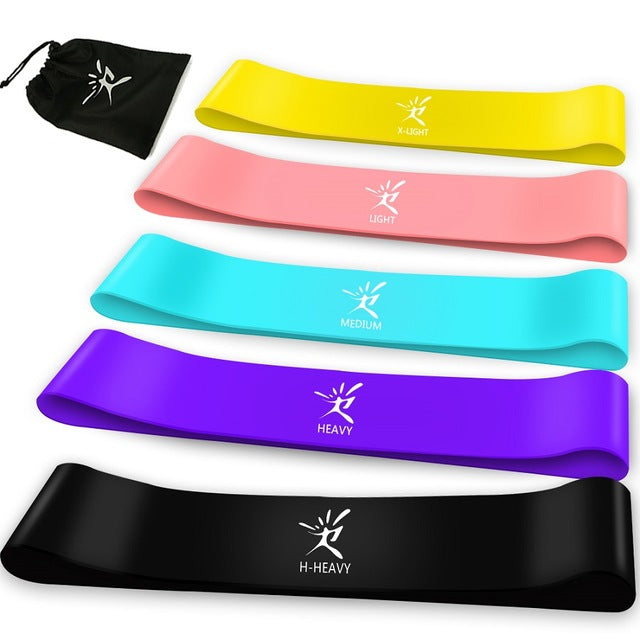 5 Colors Latex Resistance Bands - Buyingspot