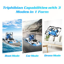 Cargar imagen en el visor de la galería, 2.4G Remote Control Triphibian Drone Quadcopter Boat Vehicle Toy - Buyingspot