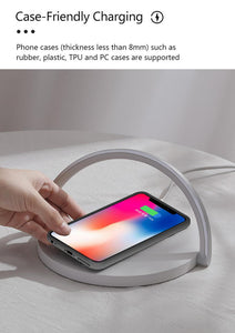 Fast Qi Wireless Charger Table Lamp for iPhone 8 and Samsung - Buyingspot