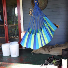 Cargar imagen en el visor de la galería, Hanging Rope Hammock Chair, Hanging Swing Outdoor Seat Patio Porch Garden, Beach, Camping with Two Soft Pillows - Buyingspot