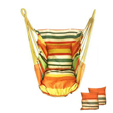 Load image into Gallery viewer, Hanging Rope Hammock Chair, Hanging Swing Outdoor Seat Patio Porch Garden, Beach, Camping with Two Soft Pillows - Buyingspot