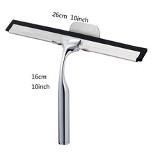 Load image into Gallery viewer, All-Purpose Shower Squeegee for Shower Doors, Bathroom, Window and Car Glass - Black, Stainless Steel, 10 Inches - Buyingspot