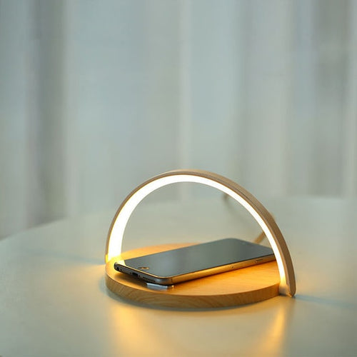 Fast Qi Wireless Charger Table Lamp for iPhone 8 and Samsung - Buyingspot